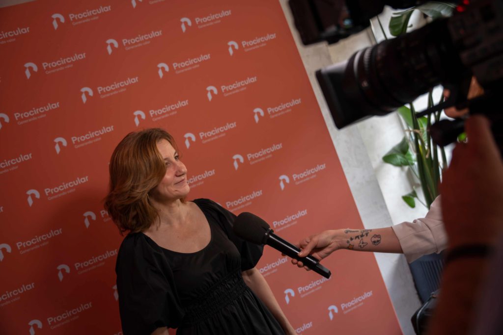 Fotografía del evento Procircular, en Green Patio, Madrid. Entrevista photocall.