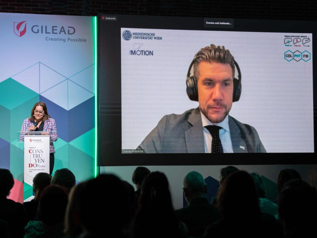 Fotografía del evento en Madrid de Gilead. Charla streaming.