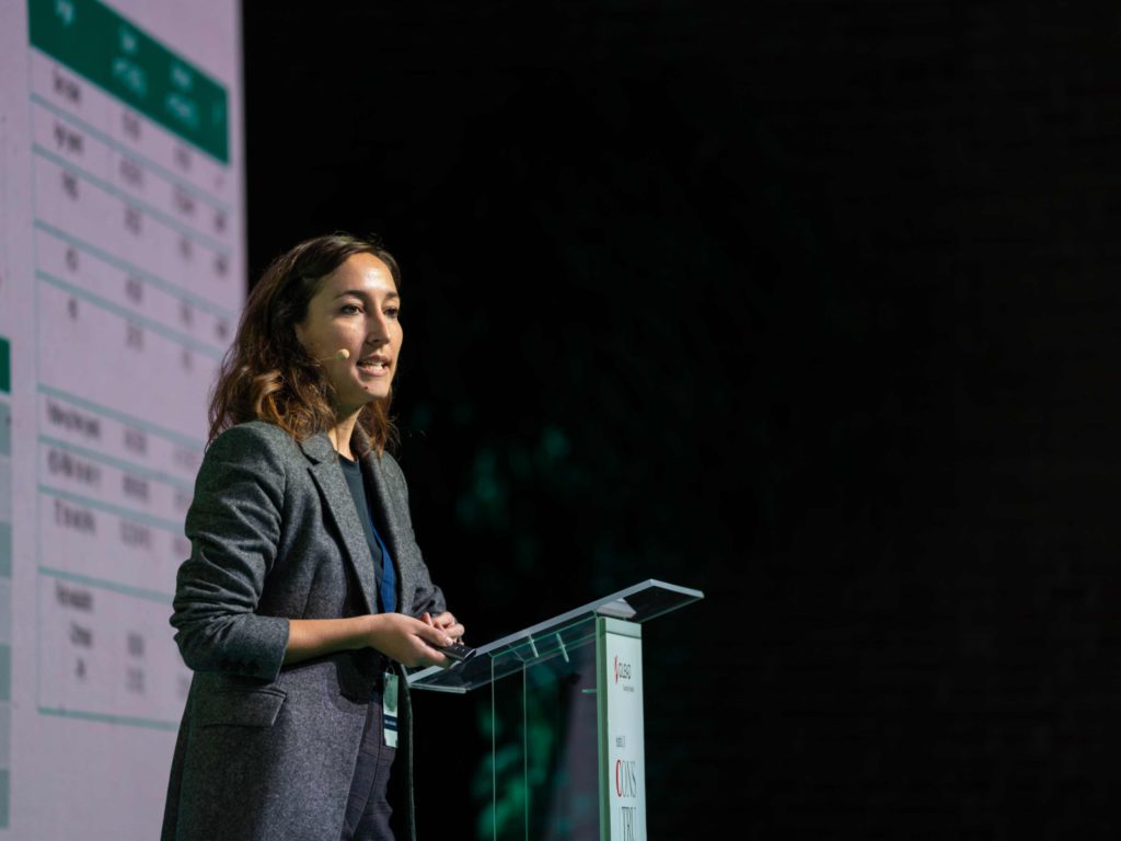 Fotografía del evento en Madrid de Gilead. Ponente.