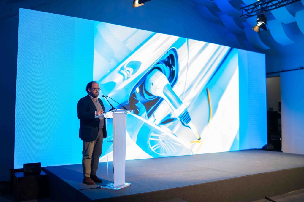 Fotografía del Evento en Madrid de Dachser. Pantalla led.