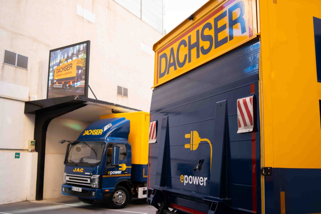 Fotografía del Evento en Madrid de Dachser. Presentación de 5 camiones eléctricos.